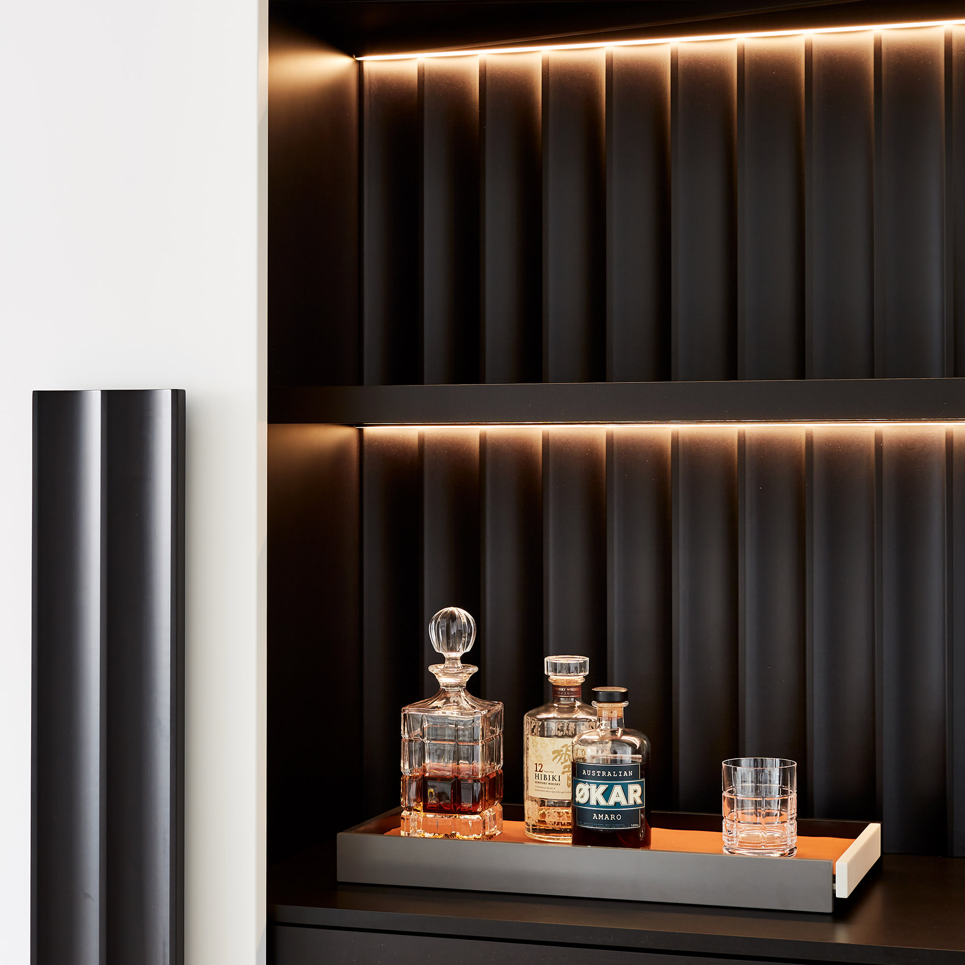 a hero feature in the room encompasses a function yet beautiful wall unit design by Australian designer Francocrea
