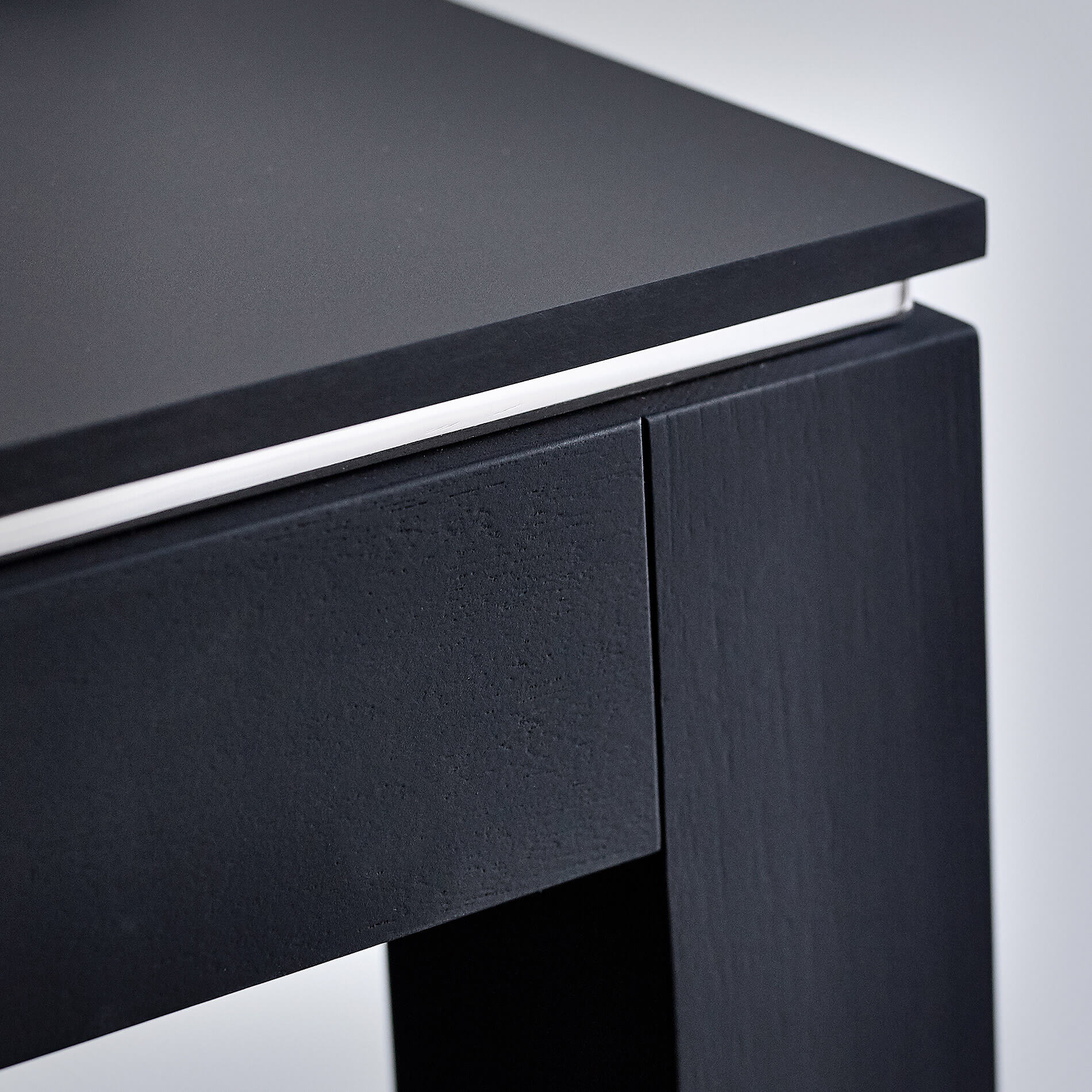 Exquisite close up of this designer console by Australian designer francocrea showcasing a sparkling metal detail