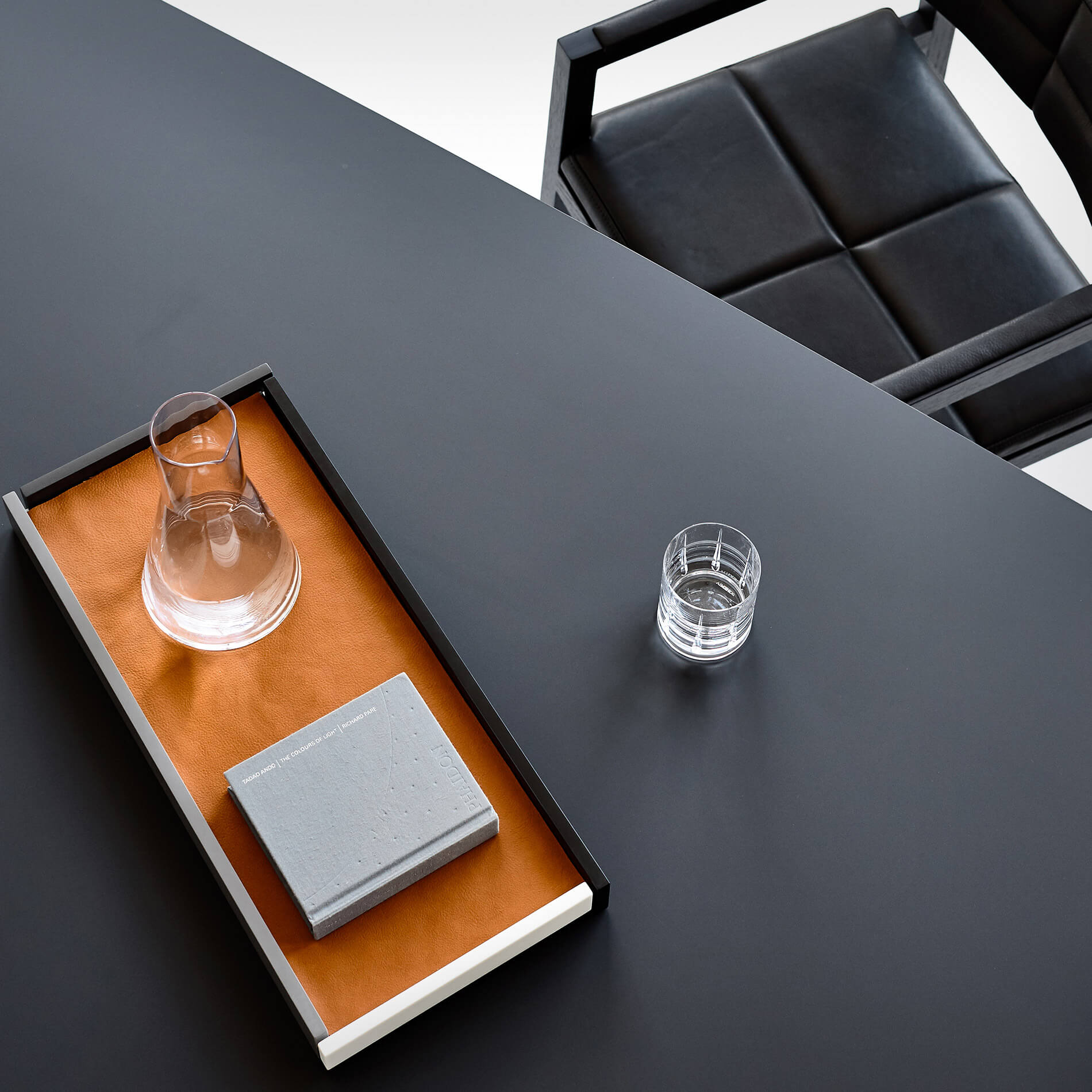 Birdseye view of this anti fingerprint designer table top by Australian designer FrancoCrea utilising the innovative material Fenix