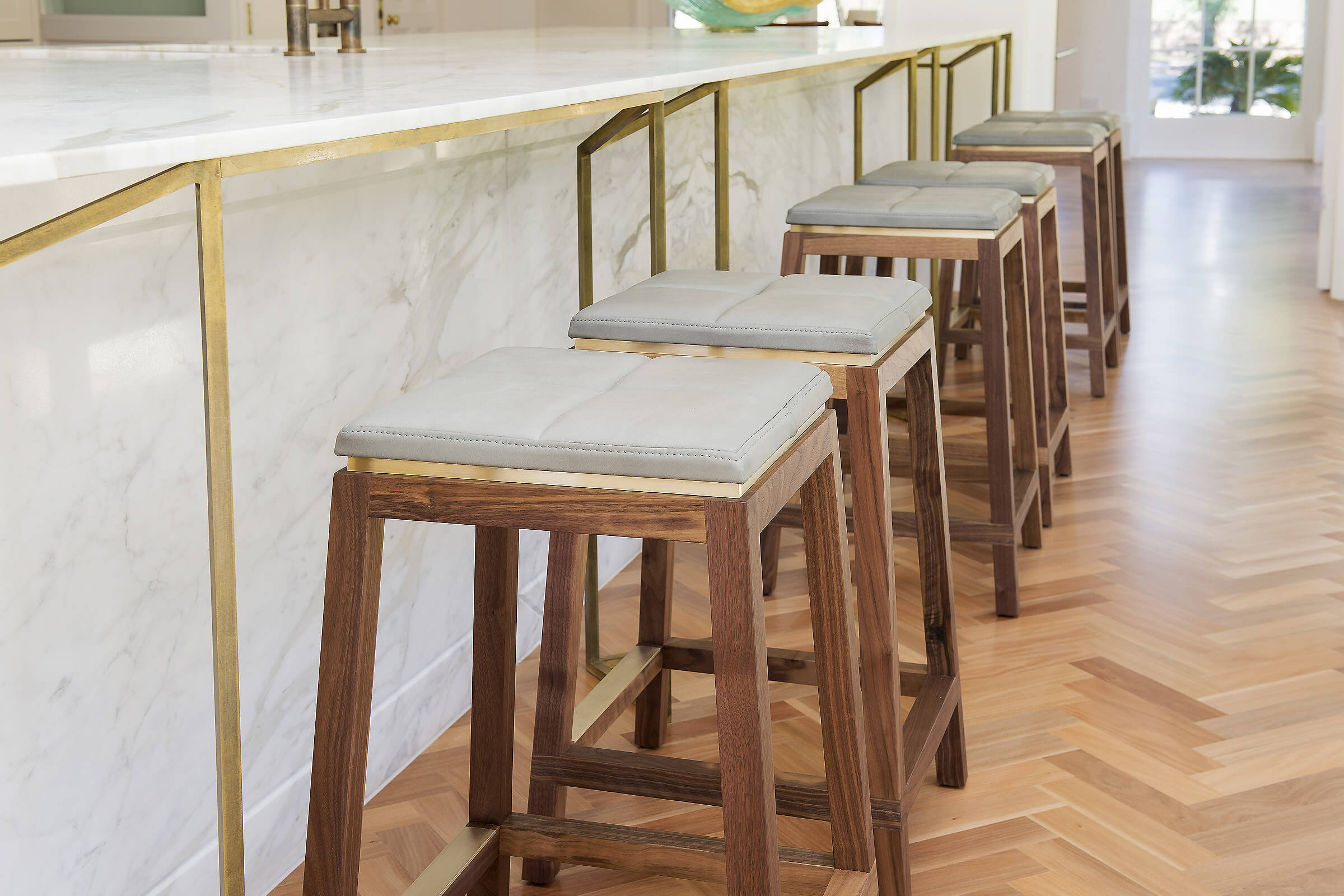 bar stools in kitchen