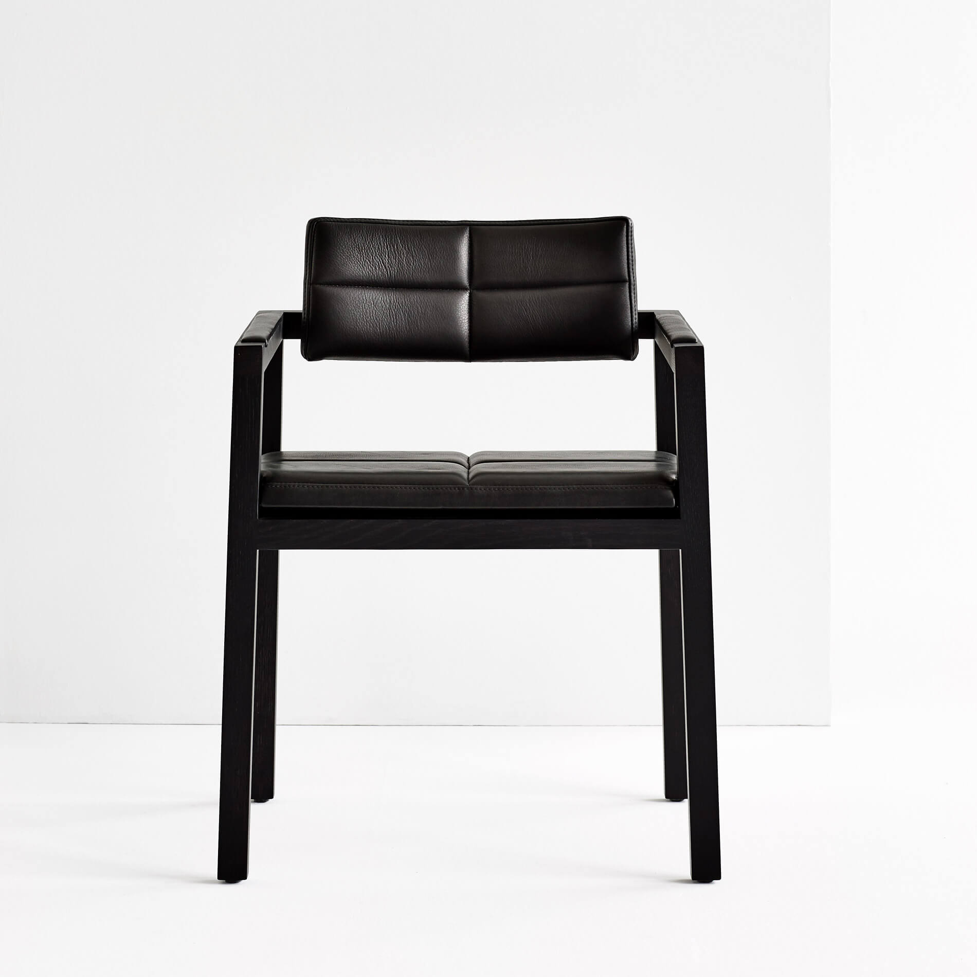 High end furniture Mila Chair black leather black wood