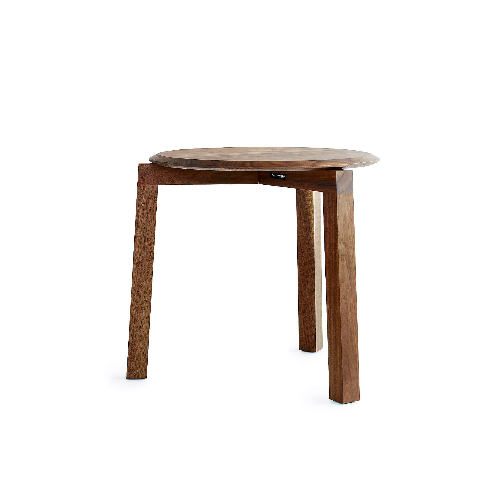 Tre Side Table designer side table showcases textural woodgrains